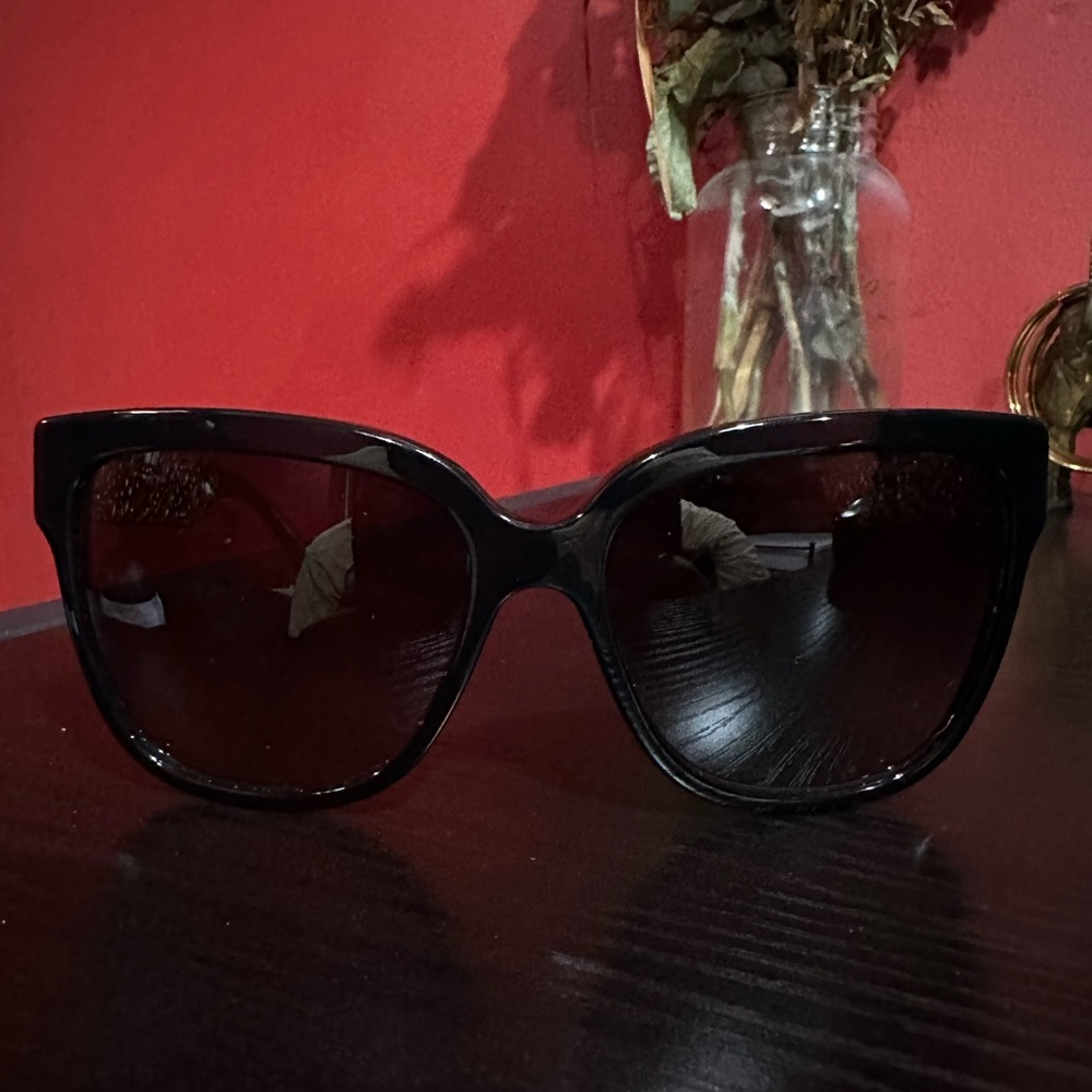 Dolce & Gabbana Black Cat Eye Filigree Sunglasses.